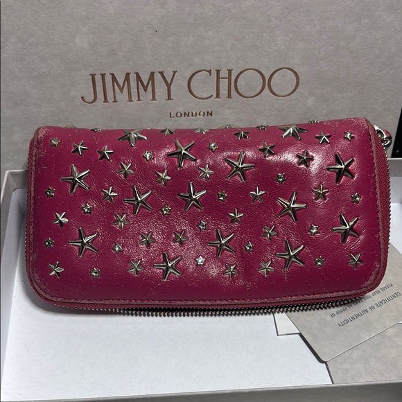 FULL INCLUSION-Jimmy Choo Red Star-Embellished Wallet - Picture 5 of 16